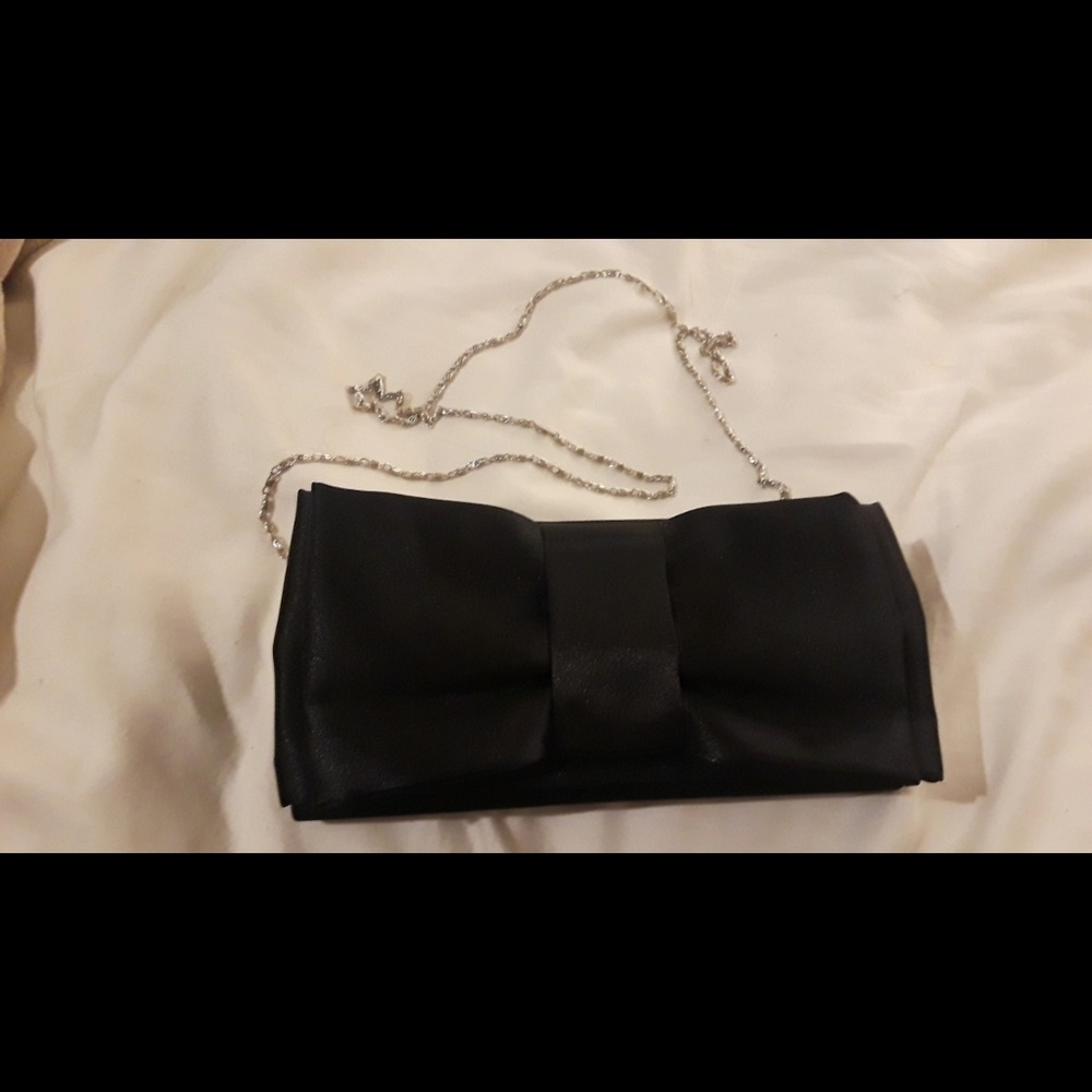 Black Satin Handbag